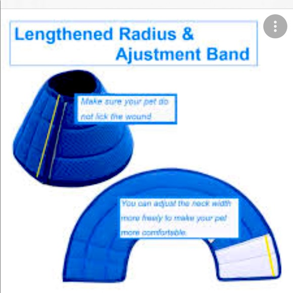 Dog soft recovery collar neck surgery cone breathable adjustable large surgery - Picture 2 of 7